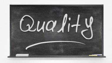 yazı tahtası üzerinde yazılı kalite