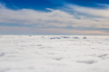 Horizon, hava fotoğrafçılığı ile bulutlu gökyüzü.