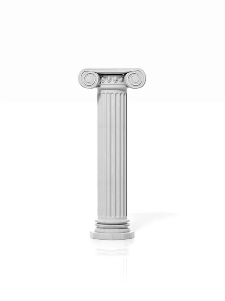 Ancient pillar, isolated on white background. — Stock Photo, Image