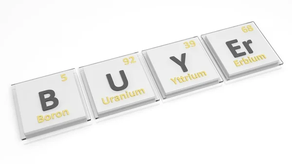 Periodic table of elements symbols used to form word Access, isolated on white. — Stockfoto