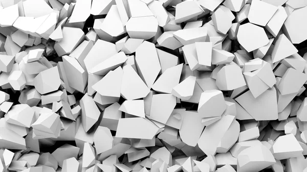 White shattered pieces of stone abstract background. — Stock Photo, Image