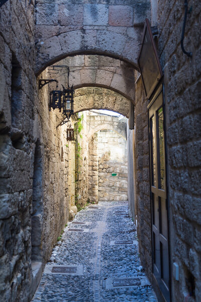 Old town streets, Rhodes Greece