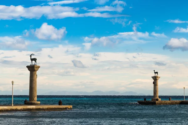 Mandraki Harbour, Rhodes Greece — Stock Photo, Image