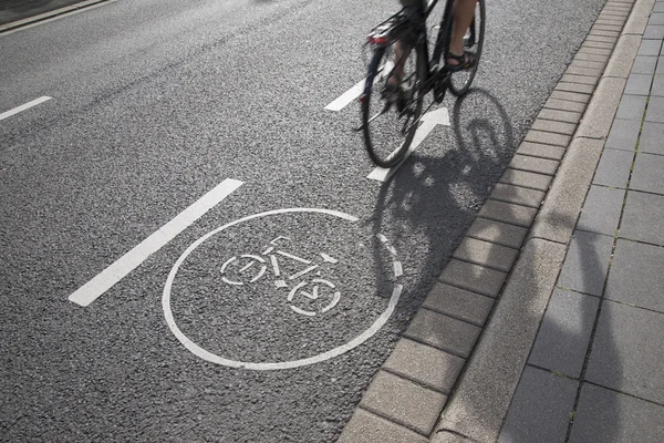 Bike Lane och cyklister, Bonn — Stockfoto