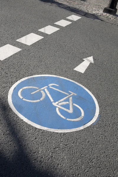 Bike Lane Symbol, Bonn — Stockfoto