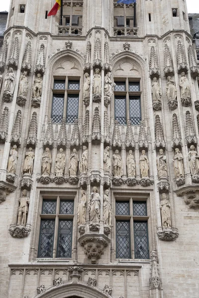 Rathausfassade, Gran Place - Hauptplatz, Brüssel — Stockfoto