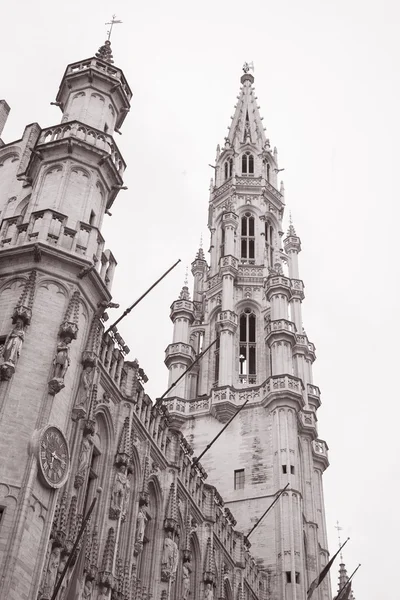 Torre del municipio, Gran Place - Piazza principale, Bruxelles, Belgio — Foto Stock