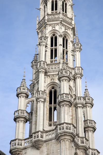 Wieża ratusza, Gran miejsce - głównego, Bruksela — Zdjęcie stockowe