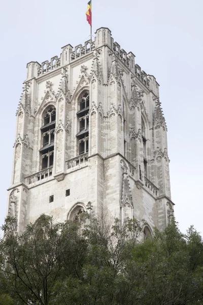 Brüsseler Dom Kirchturm, Belgien — Stockfoto