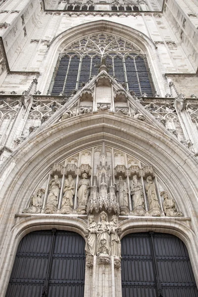 Brüsszel katedrális templom, Belgium — Stock Fotó
