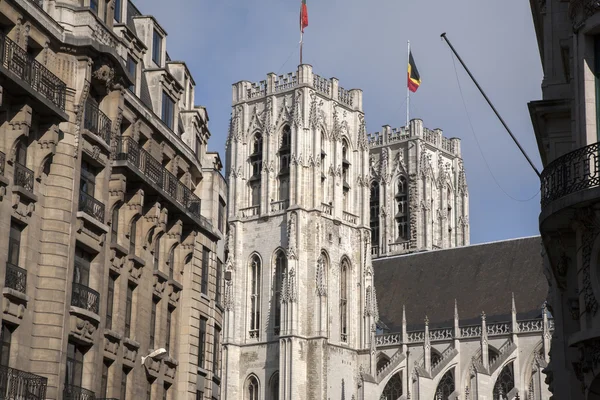 Kościół Katedra w Brukseli, Belgia — Zdjęcie stockowe