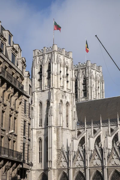 Brüksel katedral kilise, Belçika — Stok fotoğraf
