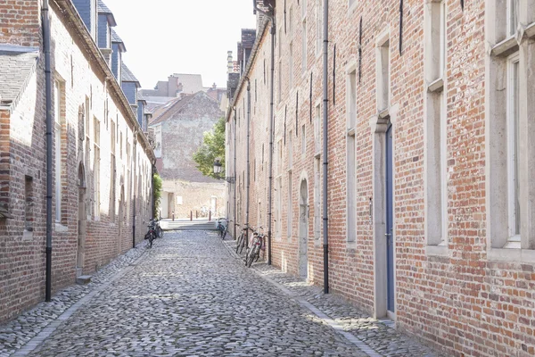 Stone Street, Groot Begijnhof, Leuven Arnavut kaldırımı — Stok fotoğraf