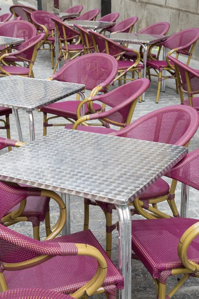 Cafe τραπέζι και καρέκλες, Σαλαμάνκα — Φωτογραφία Αρχείου
