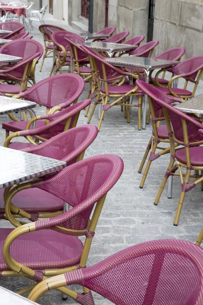 Cafe Tisch und Stühle, Salamanca — Stockfoto
