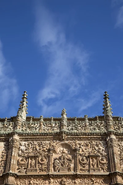 Salamanca Üniversitesi cephe; İspanya — Stok fotoğraf