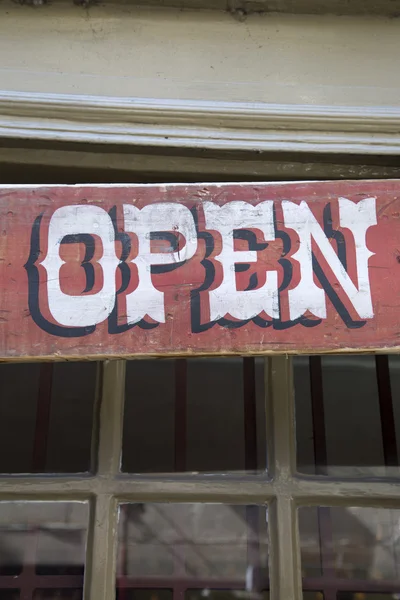 Open Sign on Wall — Stock Photo, Image