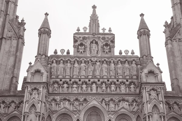 Πηγάδια Καθεδρικός Ναός προσόψεων, Somerset — Φωτογραφία Αρχείου