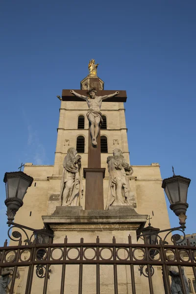 Fasada katedry w Avignon — Zdjęcie stockowe