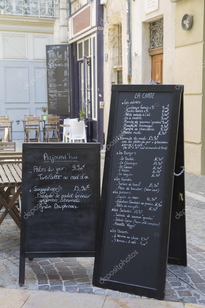 Restaurant Menu Sign Avignon Stock Photo C Kevers 109270086