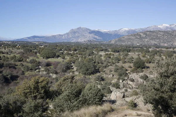 Guadarrama Dağ Sırasının Manzara Görüntüsü Madrid Spanya — Stok fotoğraf