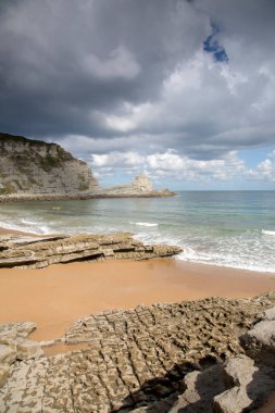 Langre Sahili Manzarası; Santander; Cantabria; İspanya
