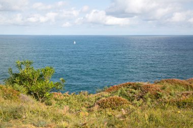 Loredo 'da yelkenli; Santander; Cantabria; İspanya
