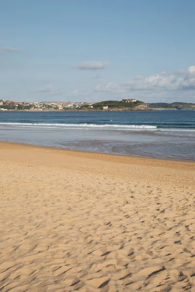 Vista Santander Partir Somo Praia Cantabria Espanha — Fotografia de Stock