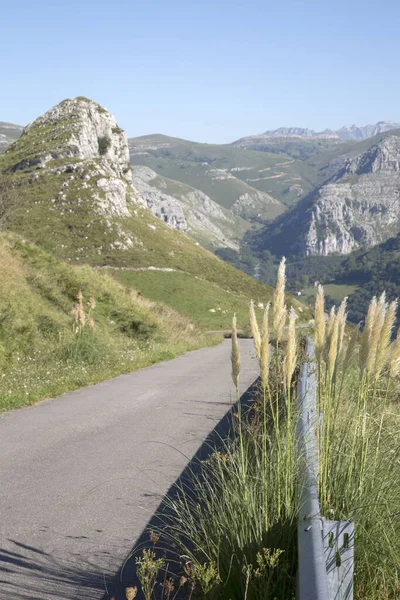 Open Road Busampiro Peaks Lierganes Cantabria Spain — Stock Photo, Image