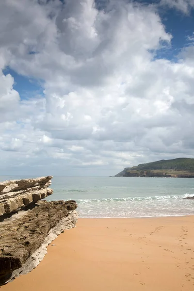 Över Klippor Langre Beach Santander Kantabrien Spanien — Stockfoto