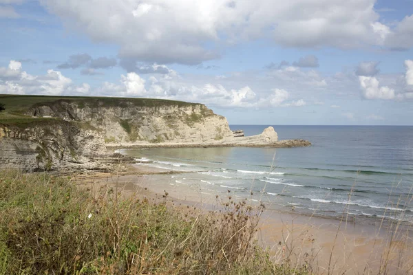 Falaises Langre Beach Santander Cantabrie Espagne — Photo