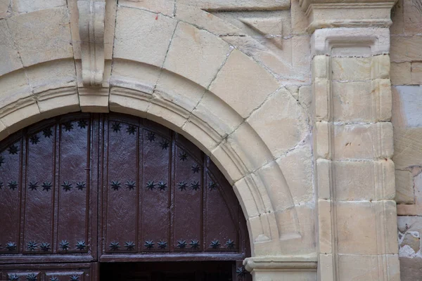 Dörren Till Saint Christopher Church Comillas Kantabrien Spanien — Stockfoto