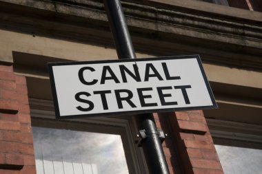 Kanal sokak tabelası, manchester