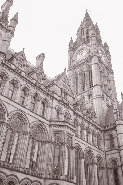 Town Hall in Albert Square, Manchester — Stock Photo, Image