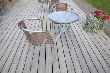 Kafe masası ve sandalyeler