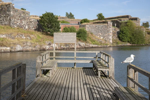 Quai et port, île de Suomenlinna, Helsinki — Photo