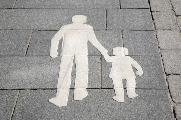 Sinal de pedestre na rua em Helsinque — Fotografia de Stock