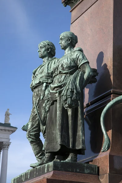 Ii. Sándor emlékmű (1894), szenátus tér, Helsinki — Stock Fotó