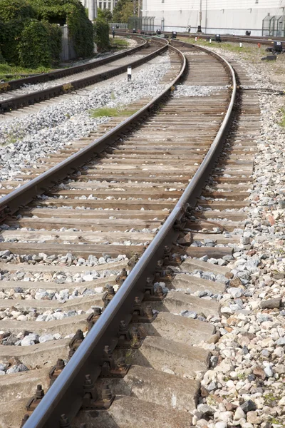 Railroad Track and Platform, Riga — Stock Photo, Image