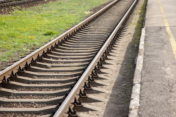 Railroad Track and Platform, Riga — Stock Photo, Image