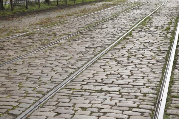 Tramrails, Riga — Stockfoto