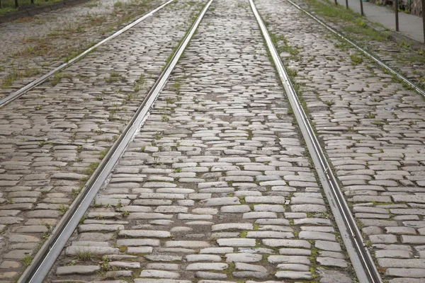 Straßenbahngleise, Riga, Lettland — Stockfoto