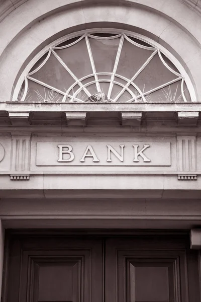 Znak banku — Zdjęcie stockowe