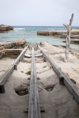 Es Calo liman ve liman, Formentera, Balear Adaları