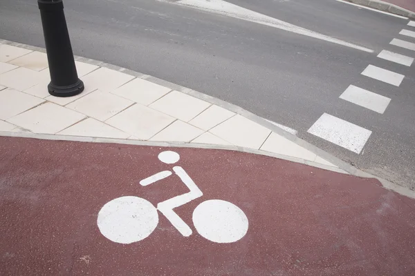 Beyaz Bisiklet sembolü — Stok fotoğraf