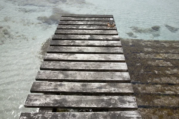 Пристані і Jetty, Valencians пляж, Форментера — стокове фото