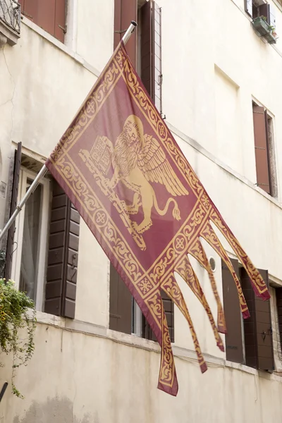 Bandiera Veneziana, Venezia, Italia — Foto Stock