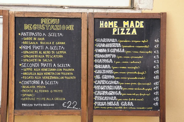 Menu restauracji Pizza włoska kuchnia — Zdjęcie stockowe