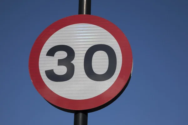 Thirty Speed Sign — Stock Photo, Image