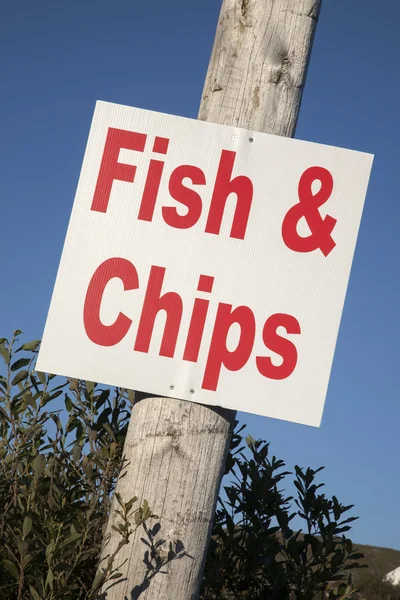 Hal és chips jel — Stock Fotó